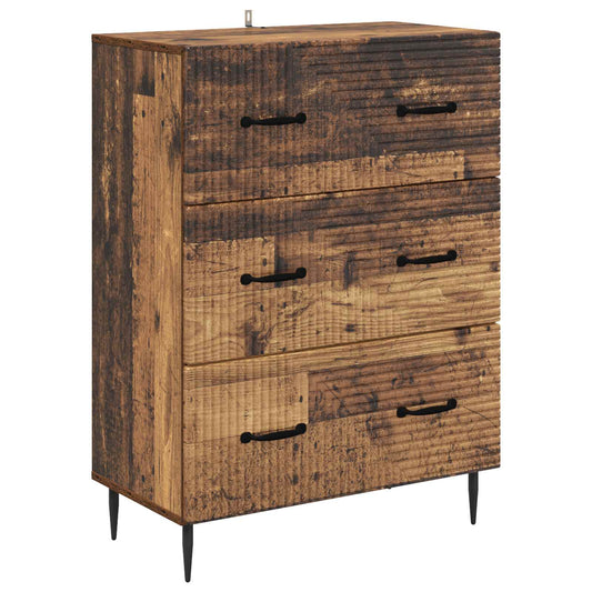 Skříň Se Zásuvkami Staré Dřevo 66 X 34,5 X 89,5 Cm