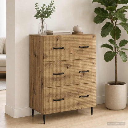 Skříň Se Zásuvkami 66 X 34,5 X 89,5 Cm Kompozitní Dřevo