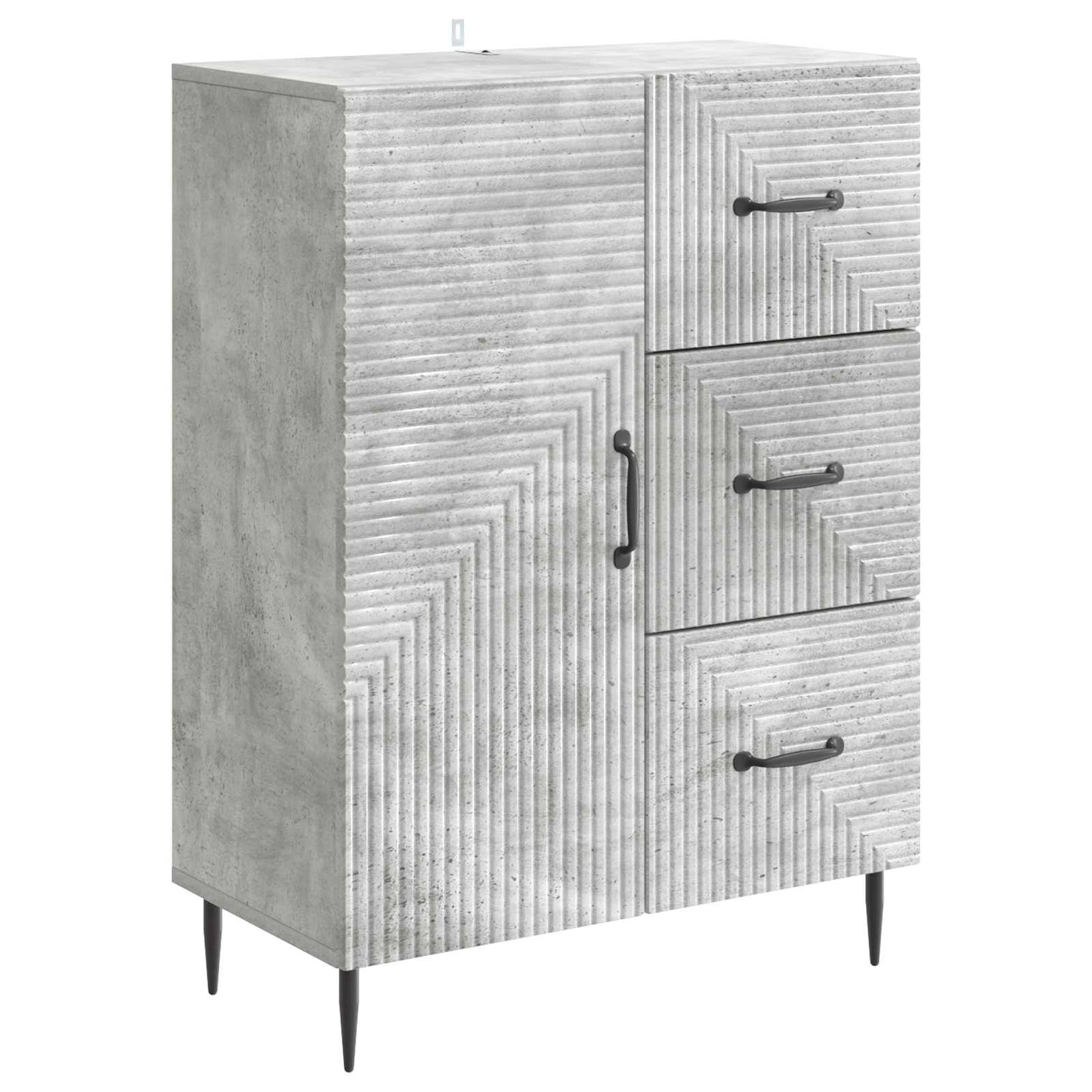 Servírovací Skříň Se Zásuvkou Betonově Šedá 66 X 34,5 X 89,5 Cm