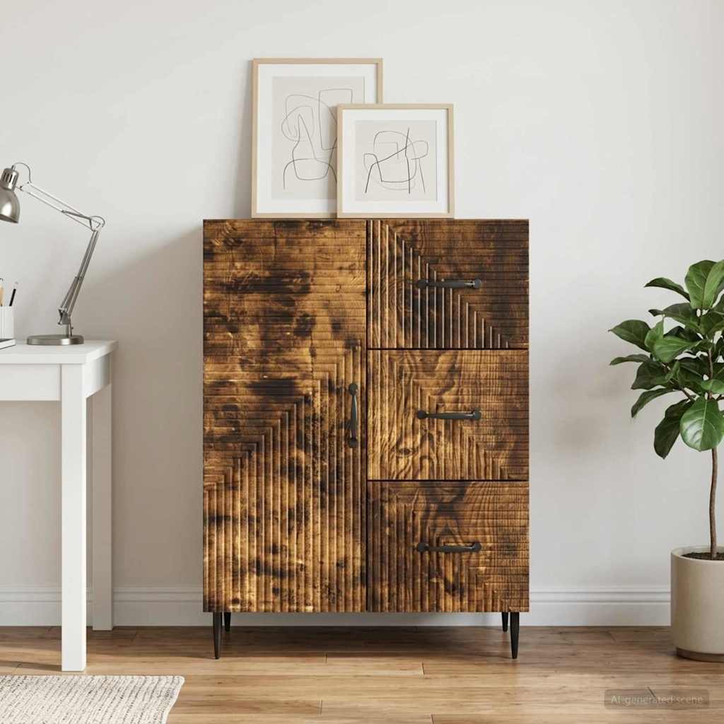 Servírovací Skříň Se Zásuvkou Kouřový Dub 66 X 34,5 X 89,5 Cm