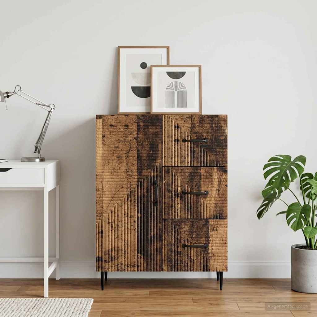 Servírovací Skříň Se Zásuvkou Staré Dřevo 66 X 34,5 X 89,5 Cm