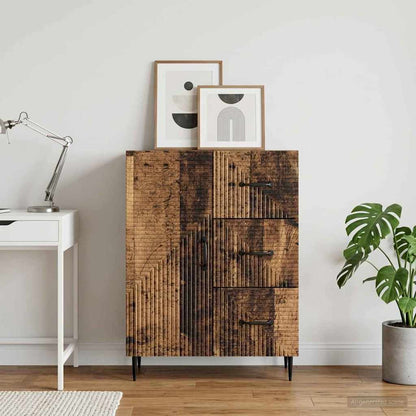 Servírovací Skříň Se Zásuvkou Staré Dřevo 66 X 34,5 X 89,5 Cm