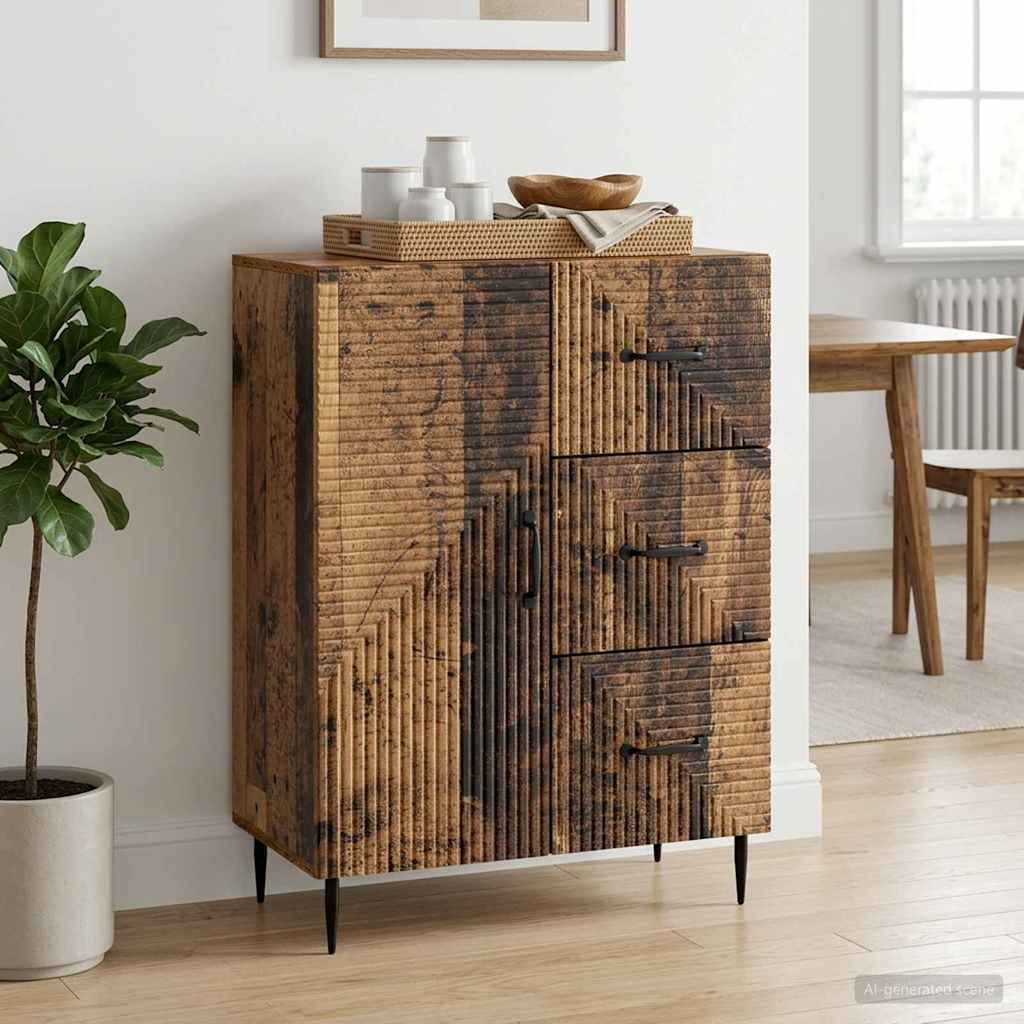 Servírovací Skříň Se Zásuvkou Staré Dřevo 66 X 34,5 X 89,5 Cm