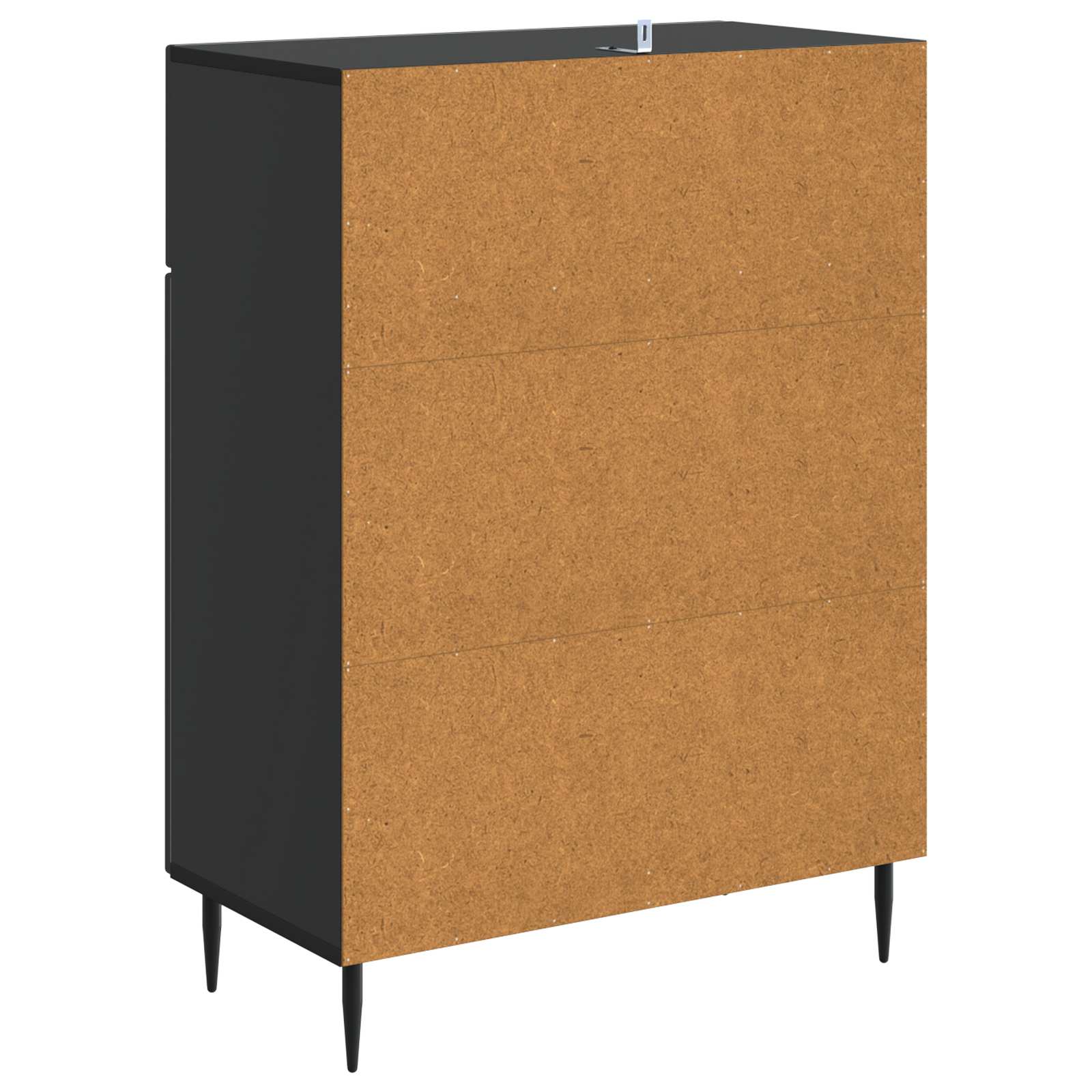 Servírovací Skříň Černá 66 X 34,5 X 89,5 Cm Kompozitní Dřevo