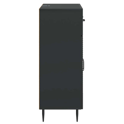 Servírovací Skříň Černá 66 X 34,5 X 89,5 Cm Kompozitní Dřevo