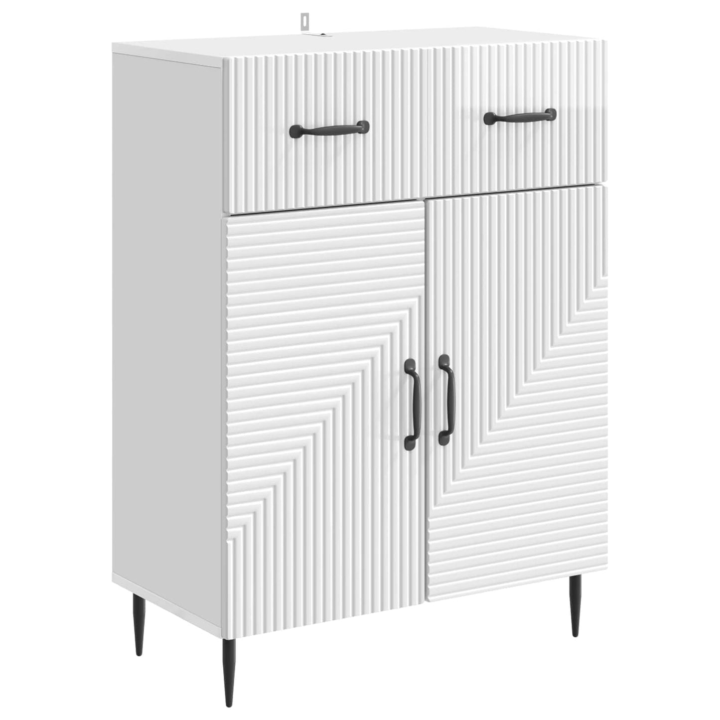 Servírovací Skříň Bílá S Vysokým Leskem 66 X 34,5 X 89,5 Cm
