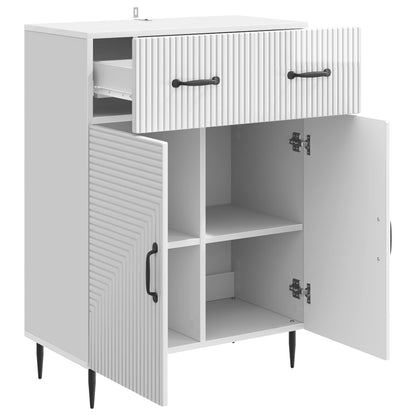 Servírovací Skříň Bílá S Vysokým Leskem 66 X 34,5 X 89,5 Cm