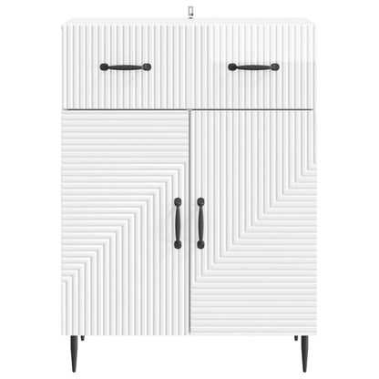 Servírovací Skříň Bílá S Vysokým Leskem 66 X 34,5 X 89,5 Cm