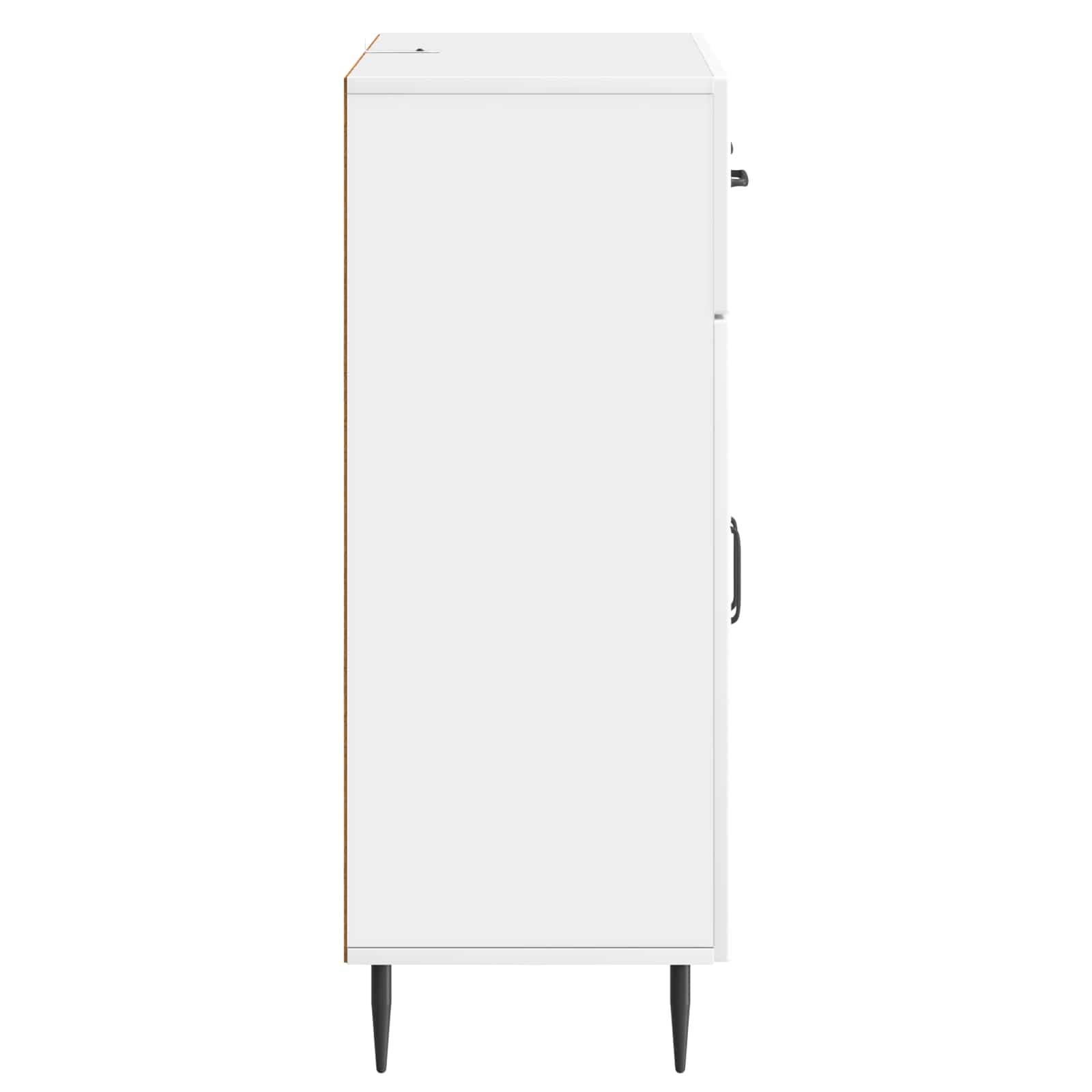 Servírovací Skříň Bílá S Vysokým Leskem 66 X 34,5 X 89,5 Cm