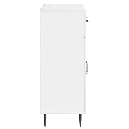 Servírovací Skříň Bílá S Vysokým Leskem 66 X 34,5 X 89,5 Cm