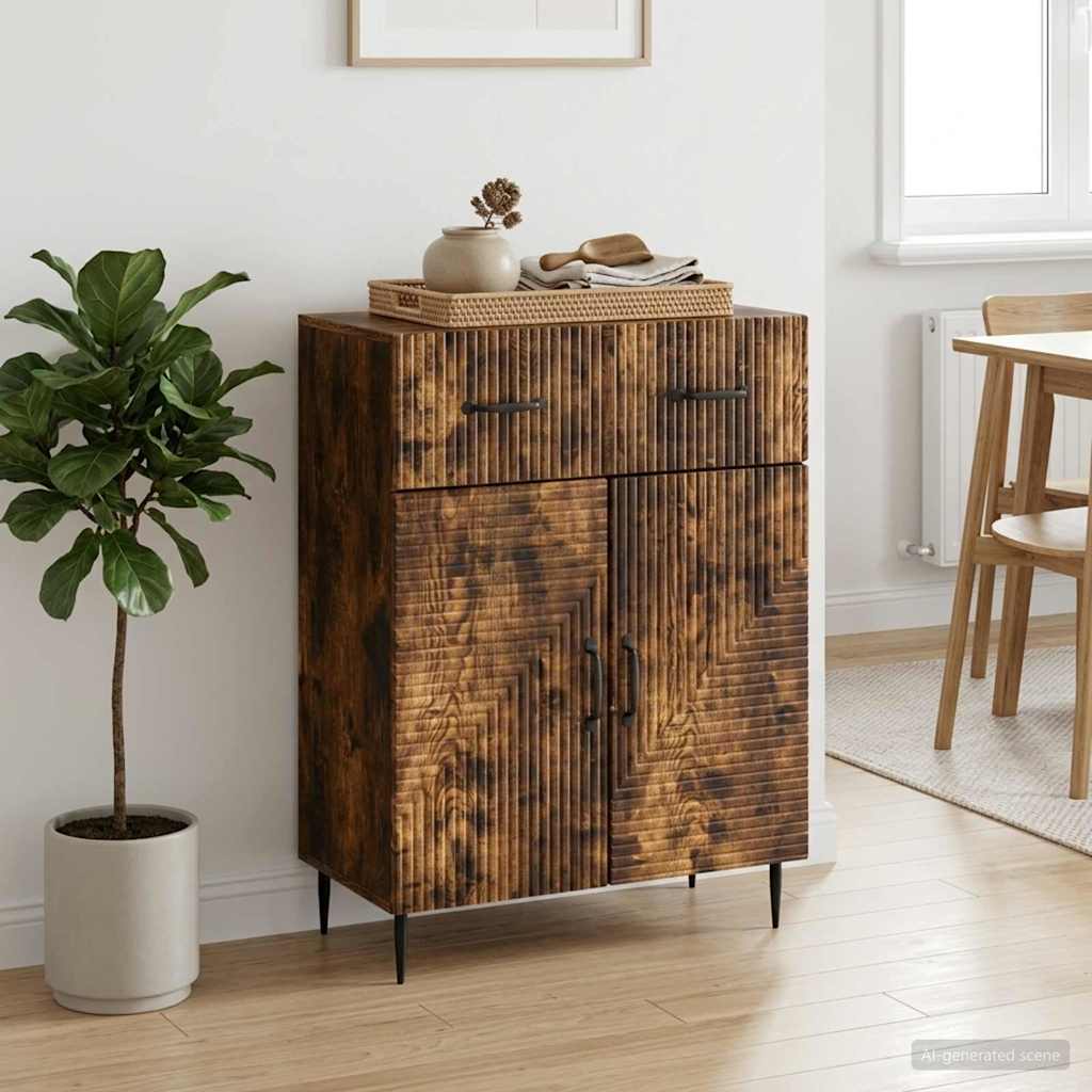 Servírovací Skříň Se Zásuvkou Kouřový Dub 66 X 34,5 X 89,5 Cm