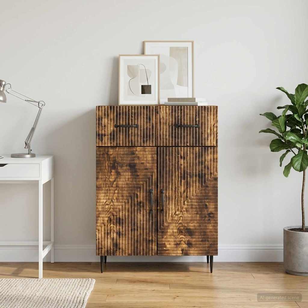Servírovací Skříň Se Zásuvkou Kouřový Dub 66 X 34,5 X 89,5 Cm