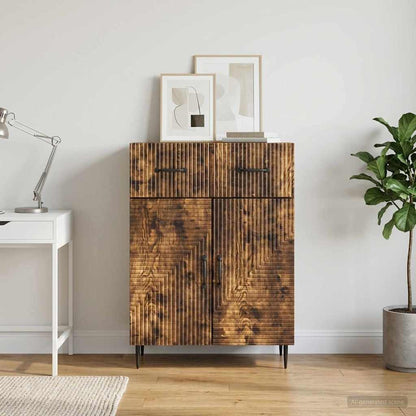 Servírovací Skříň Se Zásuvkou Kouřový Dub 66 X 34,5 X 89,5 Cm