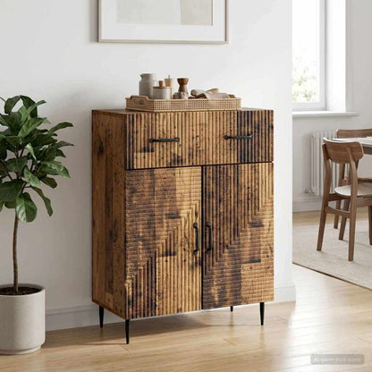 Servírovací Skříň Se Zásuvkou Staré Dřevo 66 X 34,5 X 89,5 Cm