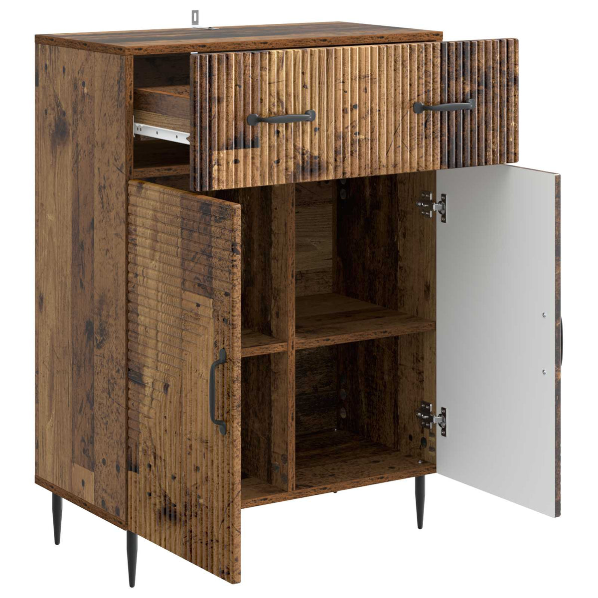 Servírovací Skříň Se Zásuvkou Staré Dřevo 66 X 34,5 X 89,5 Cm