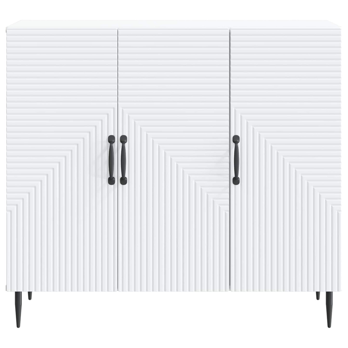 Servírovací Skříň Bílá 89 X 34,5 X 80 Cm Kompozitní Dřevo