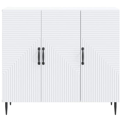 Servírovací Skříň Bílá 89 X 34,5 X 80 Cm Kompozitní Dřevo