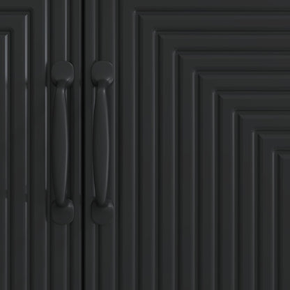 Servírovací Skříň Černá 89 X 34,5 X 80 Cm Kompozitní Dřevo