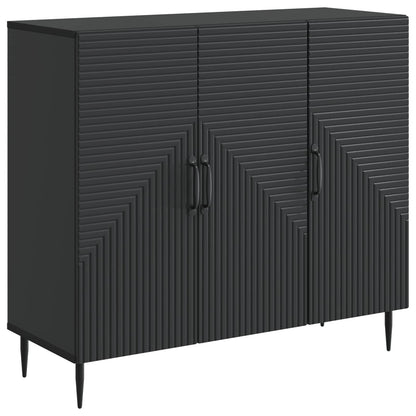 Servírovací Skříň Černá 89 X 34,5 X 80 Cm Kompozitní Dřevo