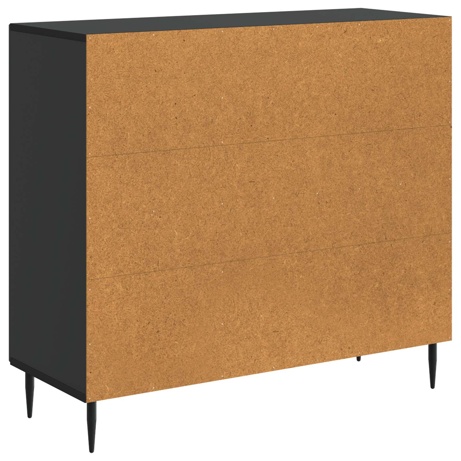 Servírovací Skříň Černá 89 X 34,5 X 80 Cm Kompozitní Dřevo