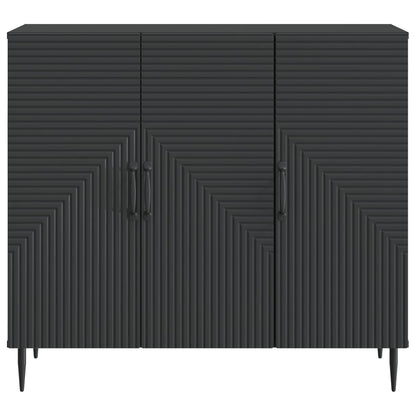 Servírovací Skříň Černá 89 X 34,5 X 80 Cm Kompozitní Dřevo