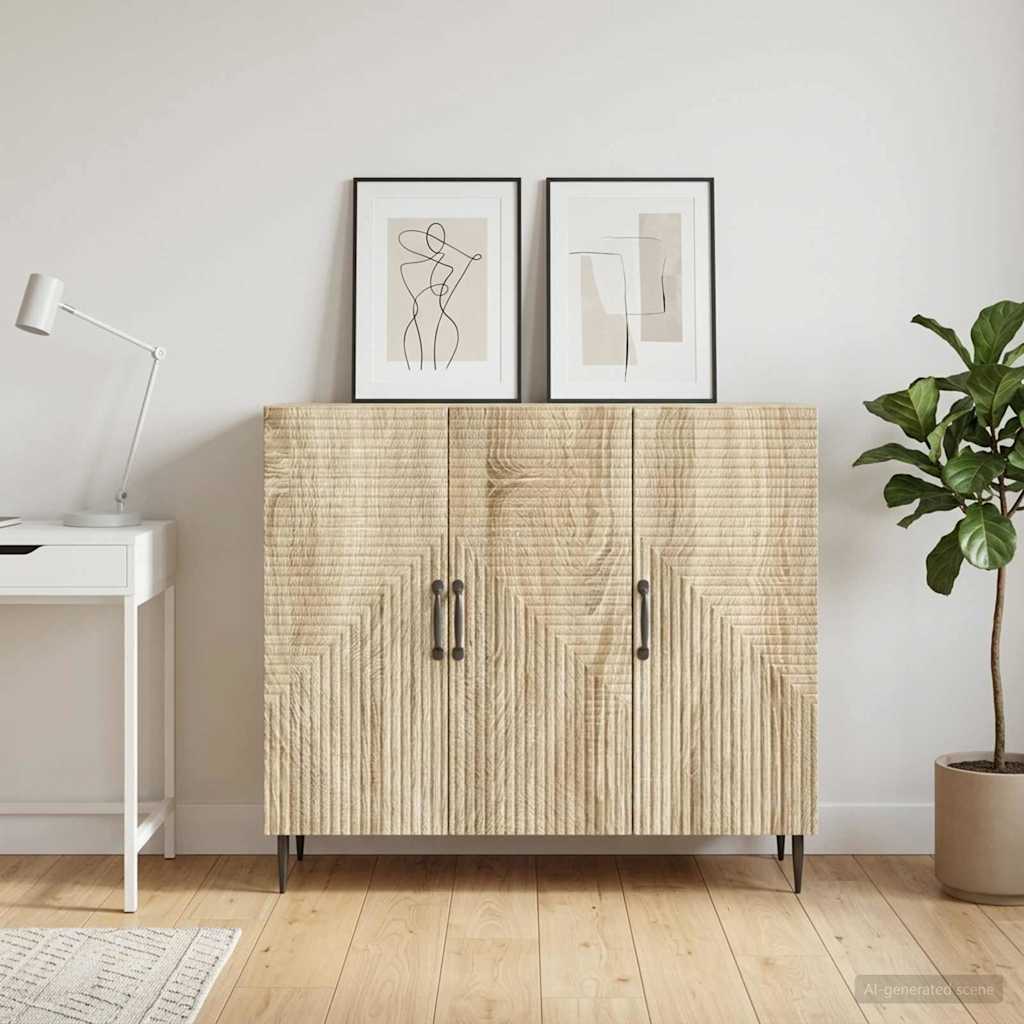 Servírovací Skříň Dub Sonoma 89 X 34,5 X 80 Cm Kompozitní Dřevo