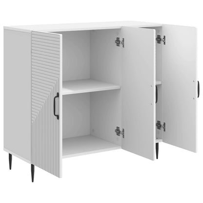 Servírovací Skříň Bílá S Vysokým Leskem 89 X 34,5 X 80 Cm