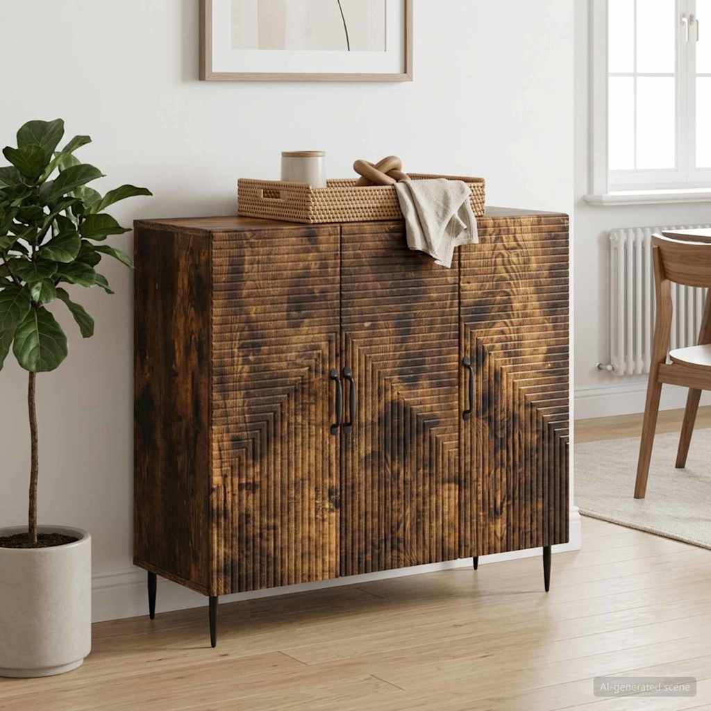 Servírovací Skříň Kouřový Dub 89 X 34,5 X 80 Cm