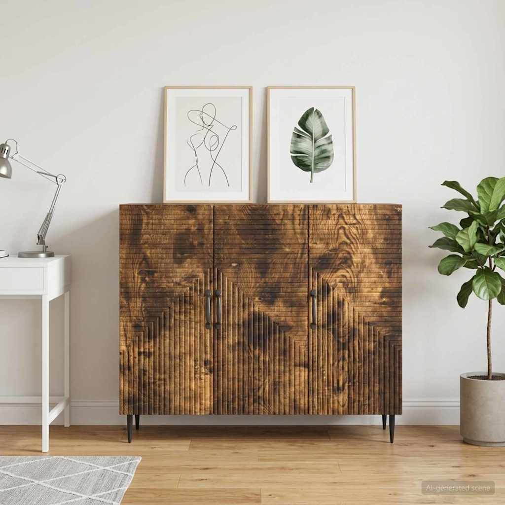 Servírovací Skříň Kouřový Dub 89 X 34,5 X 80 Cm