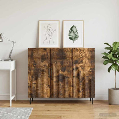 Servírovací Skříň Kouřový Dub 89 X 34,5 X 80 Cm