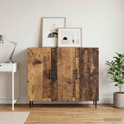 Servírovací Skříň Staré Dřevo 89 X 34,5 X 80 Cm