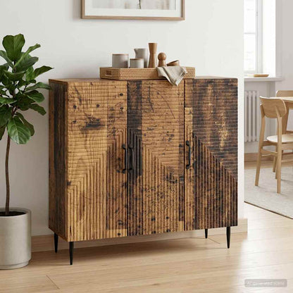 Servírovací Skříň Staré Dřevo 89 X 34,5 X 80 Cm