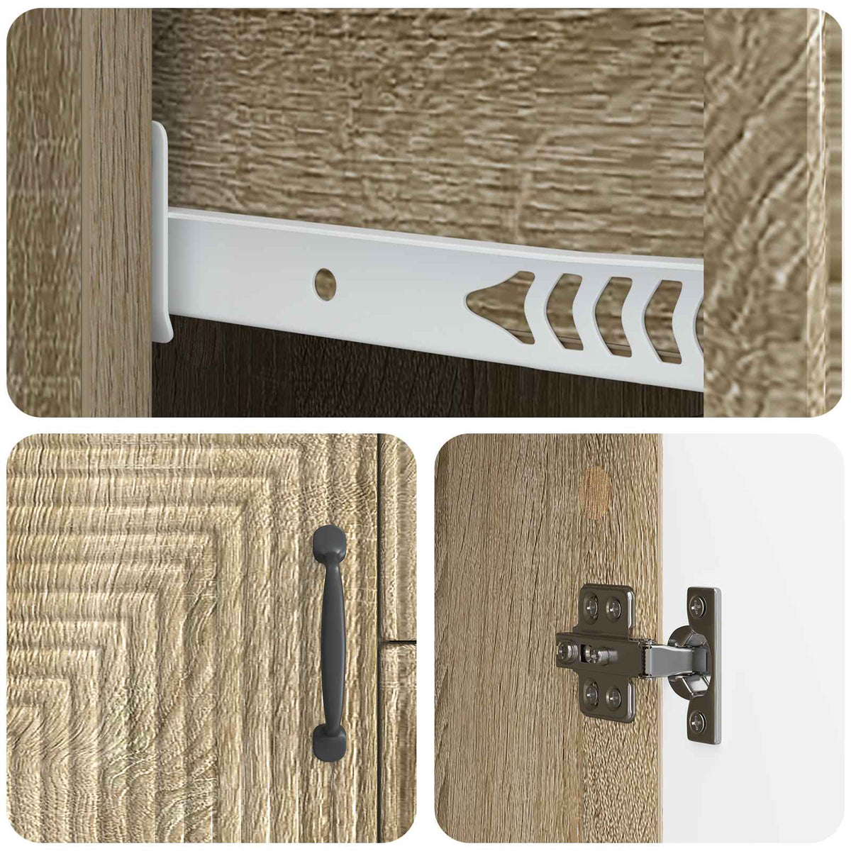 Servírovací Skříň Dub Sonoma 89 X 34,5 X 60 Cm Kompozitní Dřevo