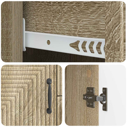 Servírovací Skříň Dub Sonoma 89 X 34,5 X 60 Cm Kompozitní Dřevo