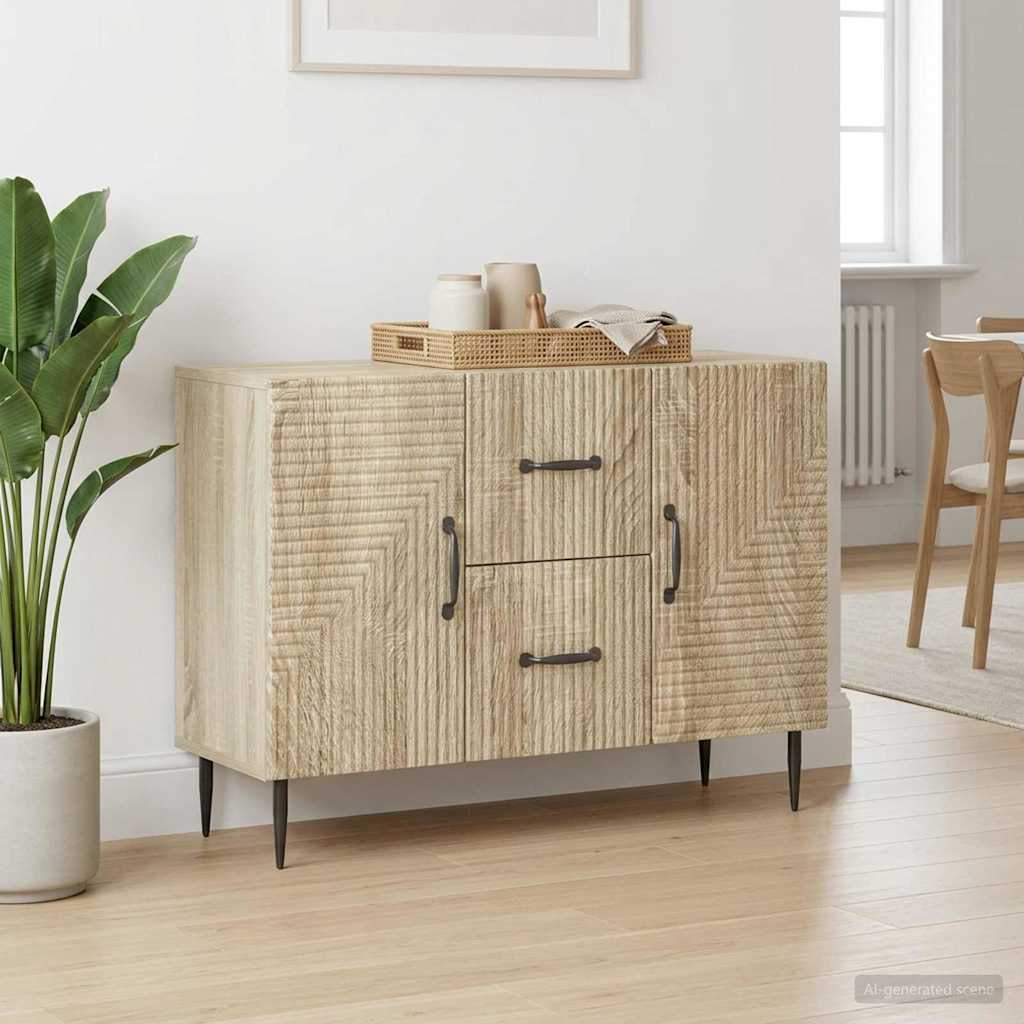 Servírovací Skříň Dub Sonoma 89 X 34,5 X 60 Cm Kompozitní Dřevo
