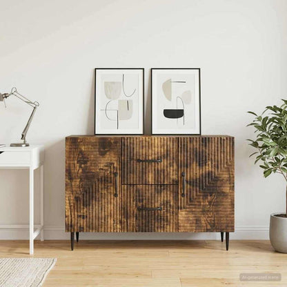 Servírovací Skříň Se Zásuvkou Kouřový Dub 89 X 34,5 X 60 Cm