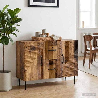 Servírovací Skříň Se Zásuvkou Staré Dřevo 89 X 34,5 X 60 Cm