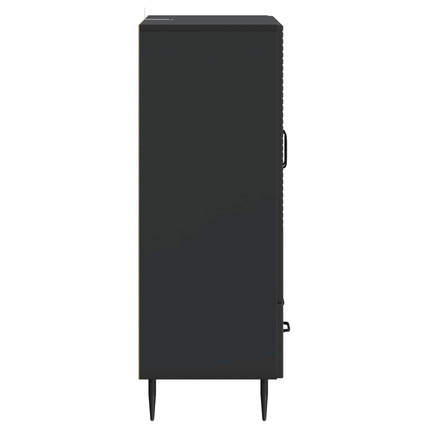 Servírovací Skříň Černá 66 X 34,5 X 95 Cm Kompozitní Dřevo