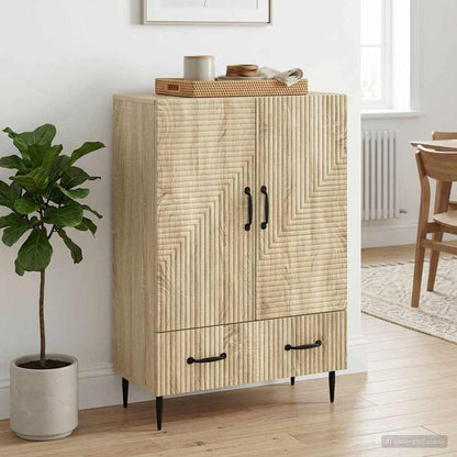 Servírovací Skříň Dub Sonoma 66 X 34,5 X 95 Cm Kompozitní Dřevo
