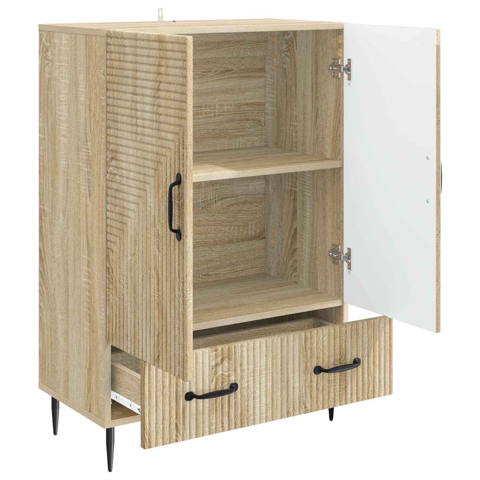 Servírovací Skříň Dub Sonoma 66 X 34,5 X 95 Cm Kompozitní Dřevo