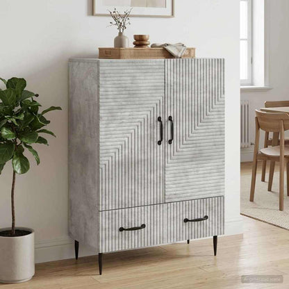Servírovací Skříň Se Zásuvkou Betonově Šedá 66 X 34,5 X 95 Cm