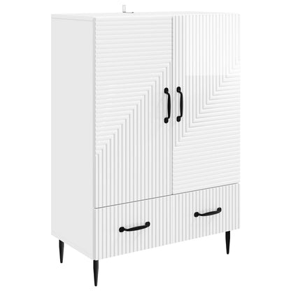 Servírovací Skříň Bílá S Vysokým Leskem 66 X 34,5 X 95 Cm