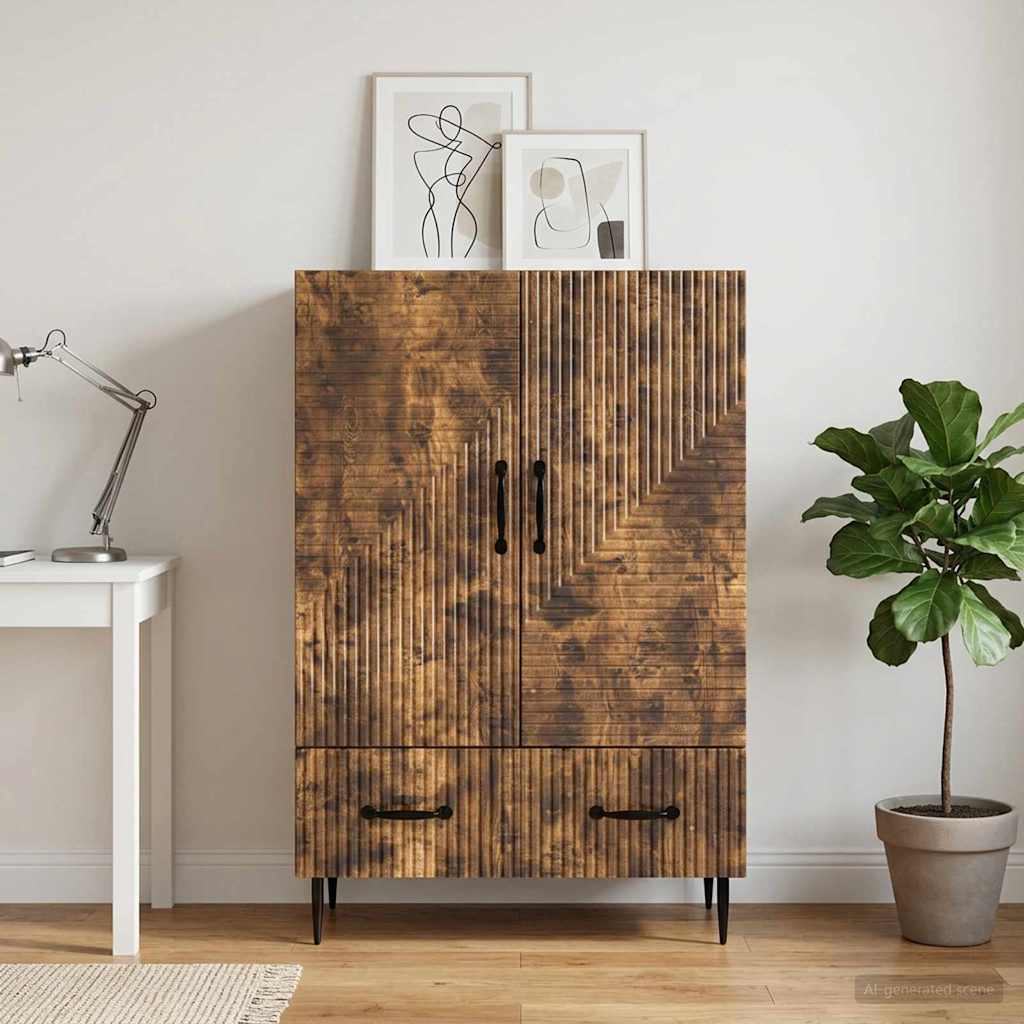 Servírovací Skříň Se Zásuvkou Kouřový Dub 66 X 34,5 X 95 Cm