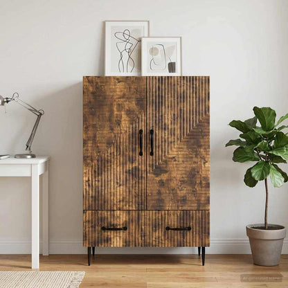 Servírovací Skříň Se Zásuvkou Kouřový Dub 66 X 34,5 X 95 Cm