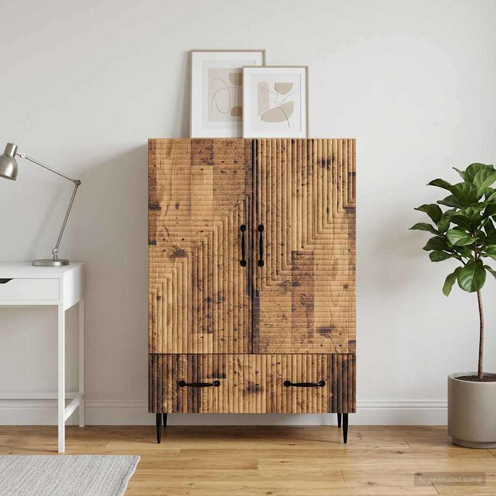 Servírovací Skříň Se Zásuvkou Staré Dřevo 66 X 34,5 X 95 Cm