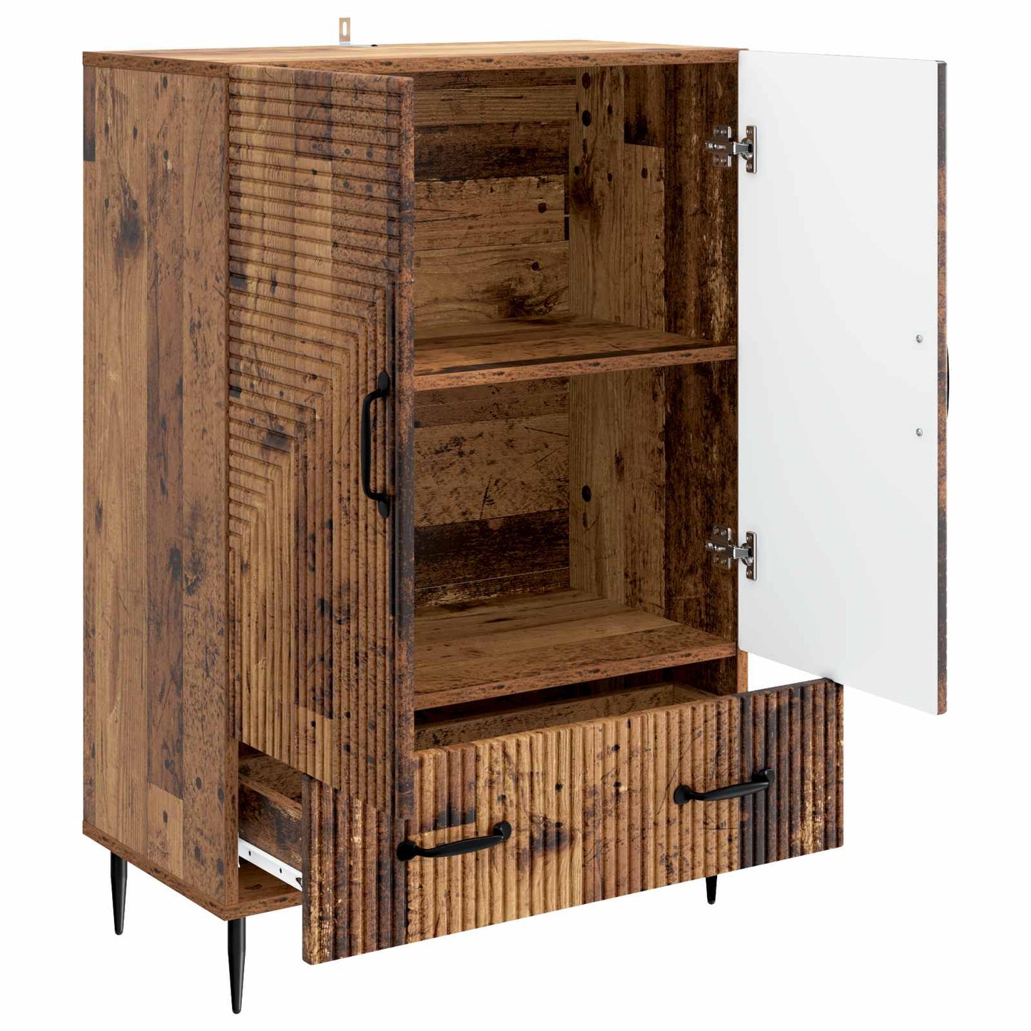 Servírovací Skříň Se Zásuvkou Staré Dřevo 66 X 34,5 X 95 Cm