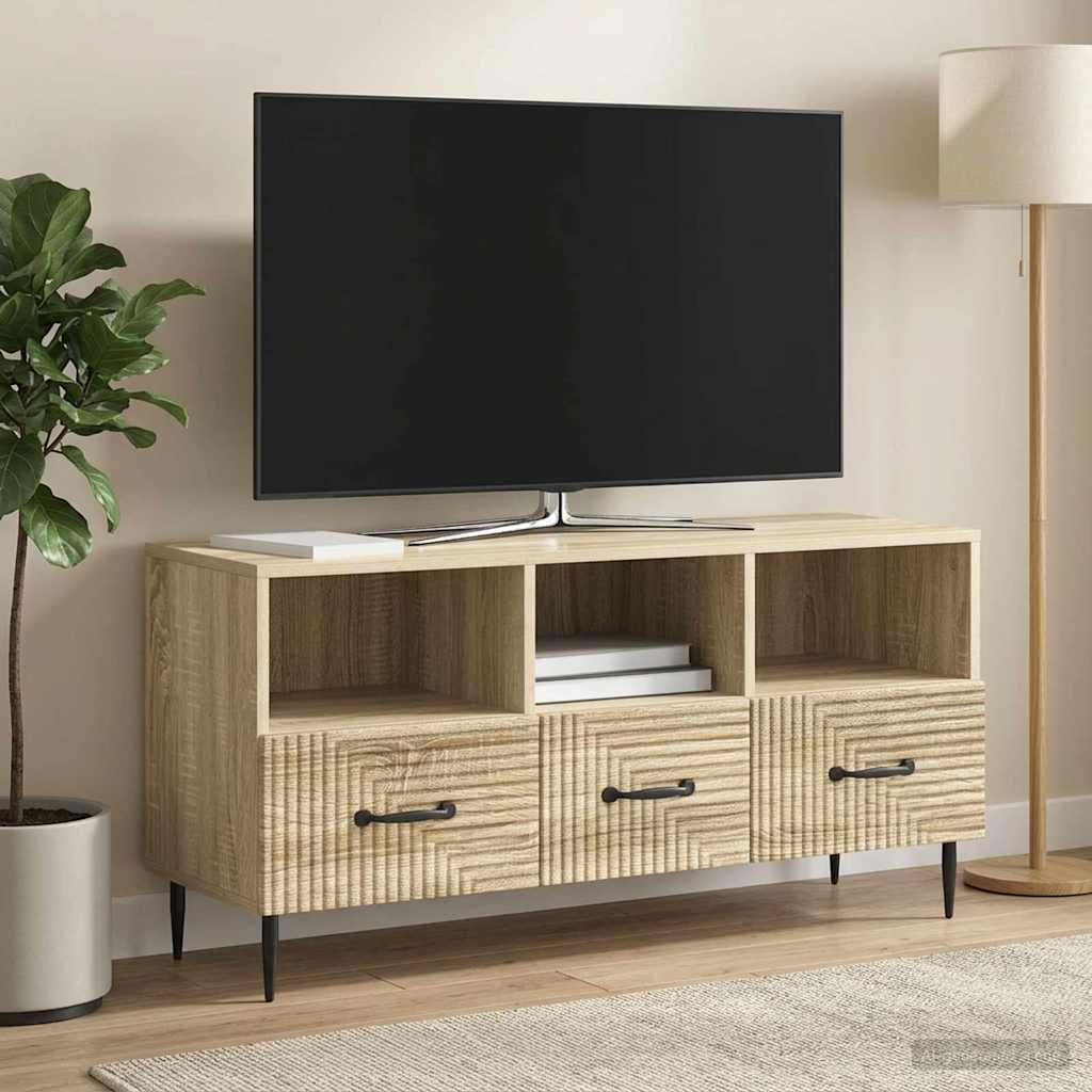 Televizní Skříň Dub Sonoma 102 X 34,5 X 50 Cm Kompozitní Dřevo