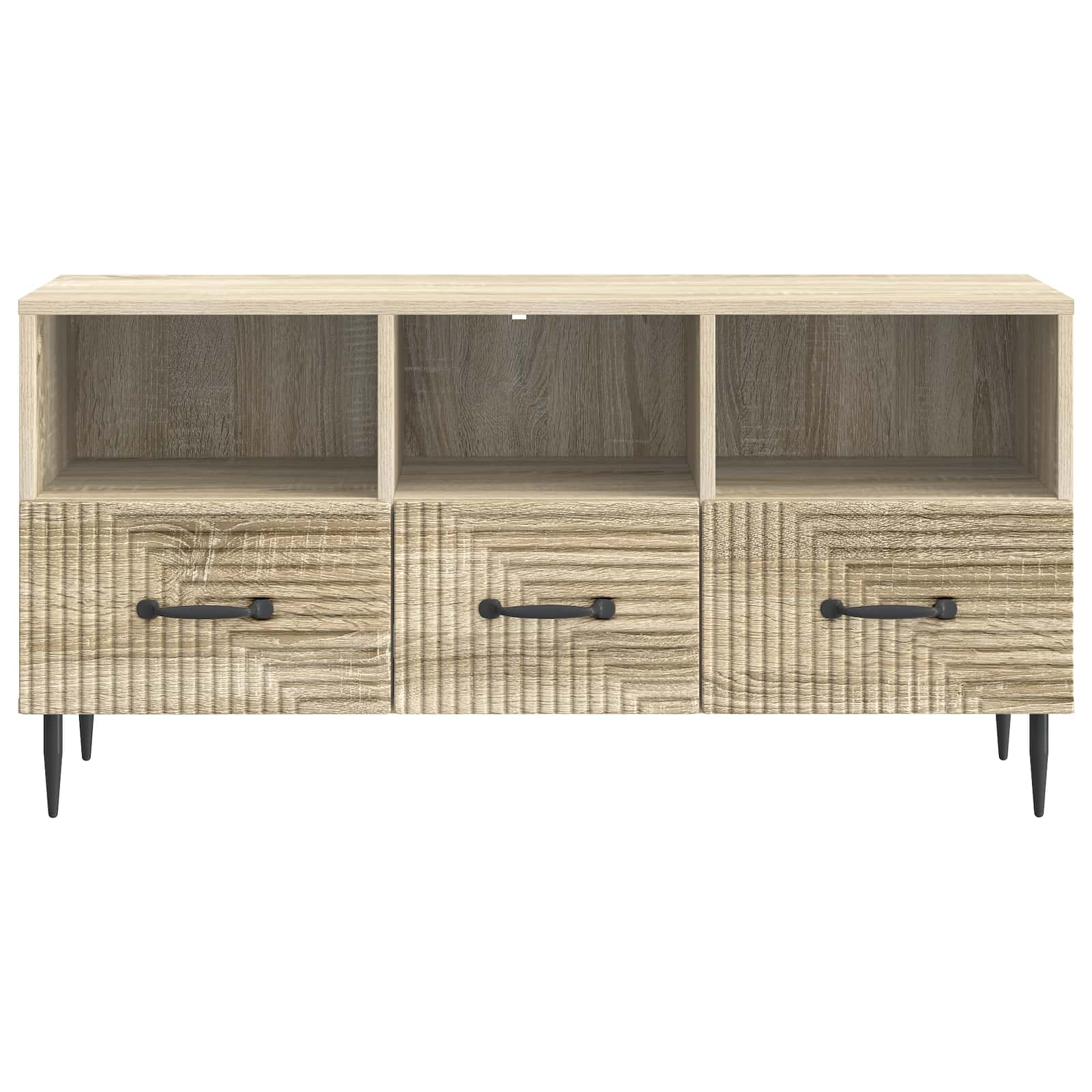 Televizní Skříň Dub Sonoma 102 X 34,5 X 50 Cm Kompozitní Dřevo