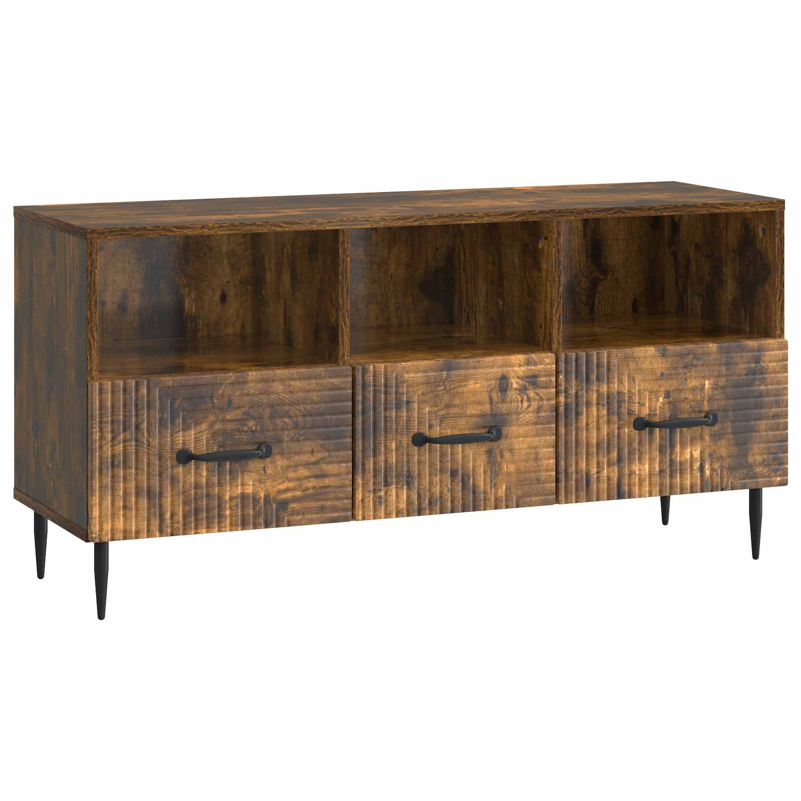 Televizní Skříň Kouřový Dub 102 X 34,5 X 50 Cm Kompozitní Dřevo