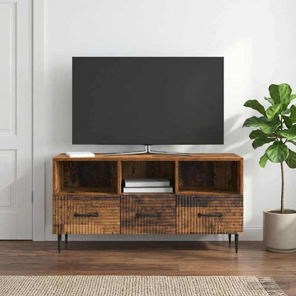 Televizní Skříň Staré Dřevo 102 X 34,5 X 50 Cm Kompozitní Dřevo
